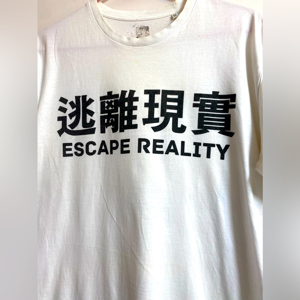 By Rad “scape reality” white mens shirt size XL